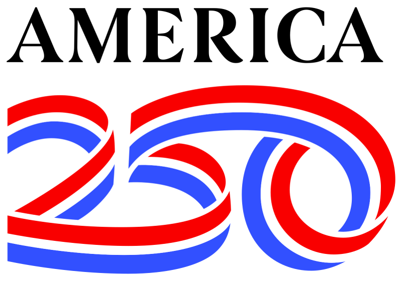 American 250 logo with "America" written about "250"