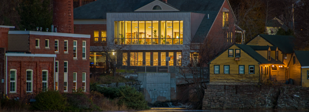 Picture of Exeter Public Library at Dusk