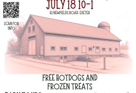 Flyer Flyer for event with a picture of a red barn