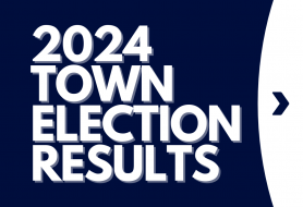 text reading 2024 Town Election Results on a blue background