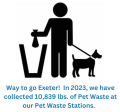 Graphic of person disposing of pet waste in trash can.