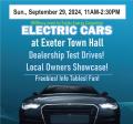 Poster with an electric vehicle and Event date of September 29th