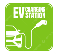 Image of a car charging at an electric vehicle charging station