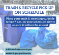 trash and recycle on schedule