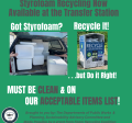 Styrofoam recycling now available to residents at the transfer station