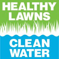 Image of logo with lawn and water