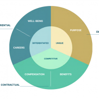 Chart showing experiential, emotional, and contractual areas employers need to focus on