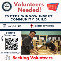 Volunteers Needed! Image of two people assembling window inserts