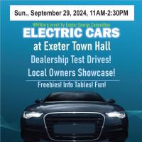 Poster with an electric vehicle and Event date of September 29th