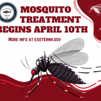 text: mosquito treatment begins april 10th. with graphic of mosquito at the bottom of the image