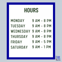 Exeter Public Library hours are Monday-Thursday 9:00 AM-8:00 PM, Friday 9:00 AM-5:00 PM, Saturday 9:00 AM-1:00 PM, Sunday Closed