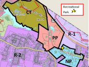 Professional Parks District Zoning Map