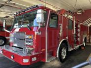 A front view of the new fire engine in Florida