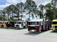 Fire engines under construction