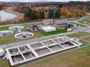 Wastewater Treatment Plant aerial view