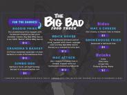 Big Bad Food truck menu