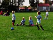 Soccer Players taking a break