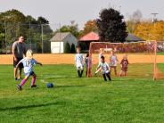 Soccer player at practice