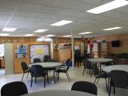 Tables inside the Senior Center