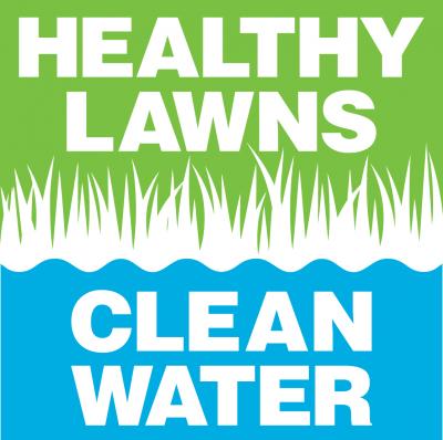 Image of logo with lawn and water