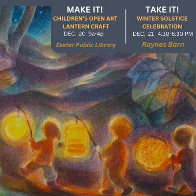 Kids with lanterns for a make it take it event