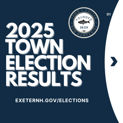 text reading 2025 Town Election Results on a blue background