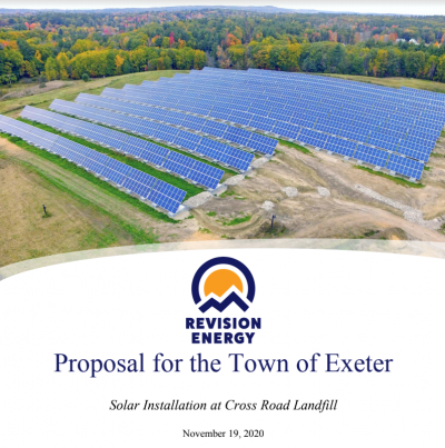 Photo of cover of proposal showing solar array