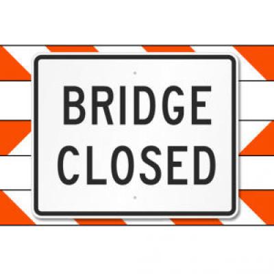 bridge closed sign