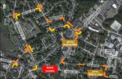 high st detour map