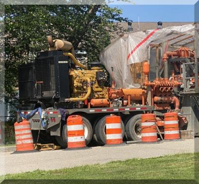 This impressive machine is  a mud pump and reclaimer machine.