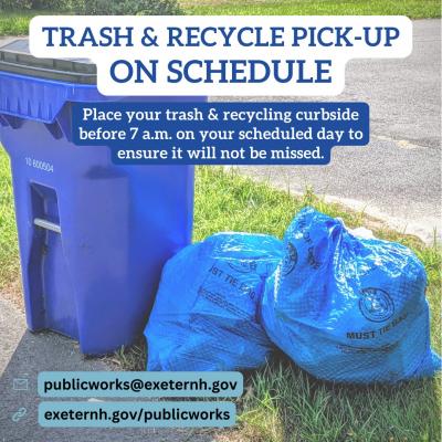 trash pick up on schedule