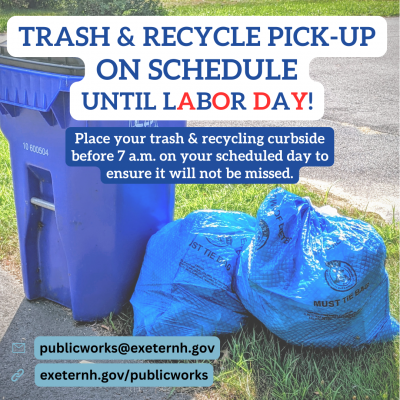 trash pick up on schedule