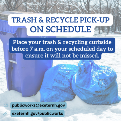 trash and recycle on schedule