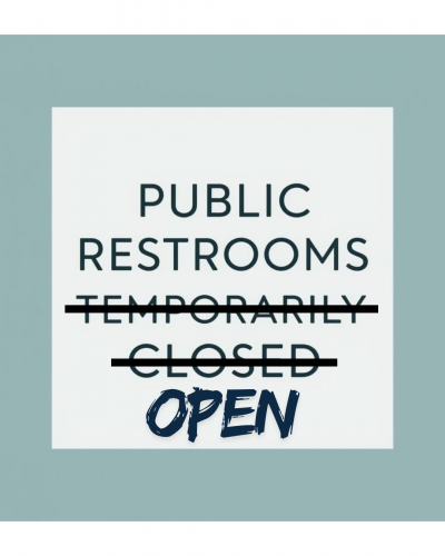 bathrooms open