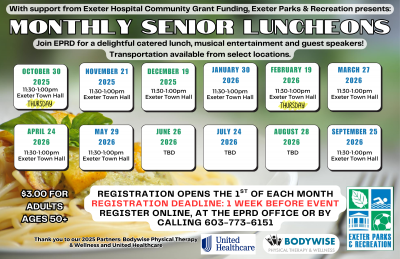 2025-26 Monthly Senior Luncheons