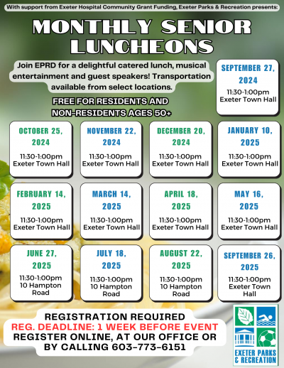 2024-2025 Monthly Senior Luncheons