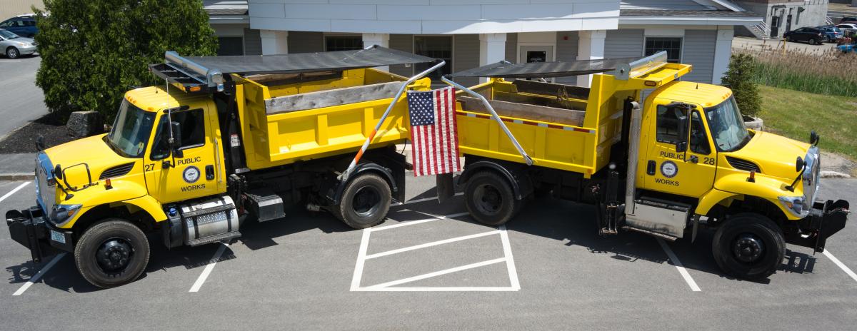 trucks with American flag