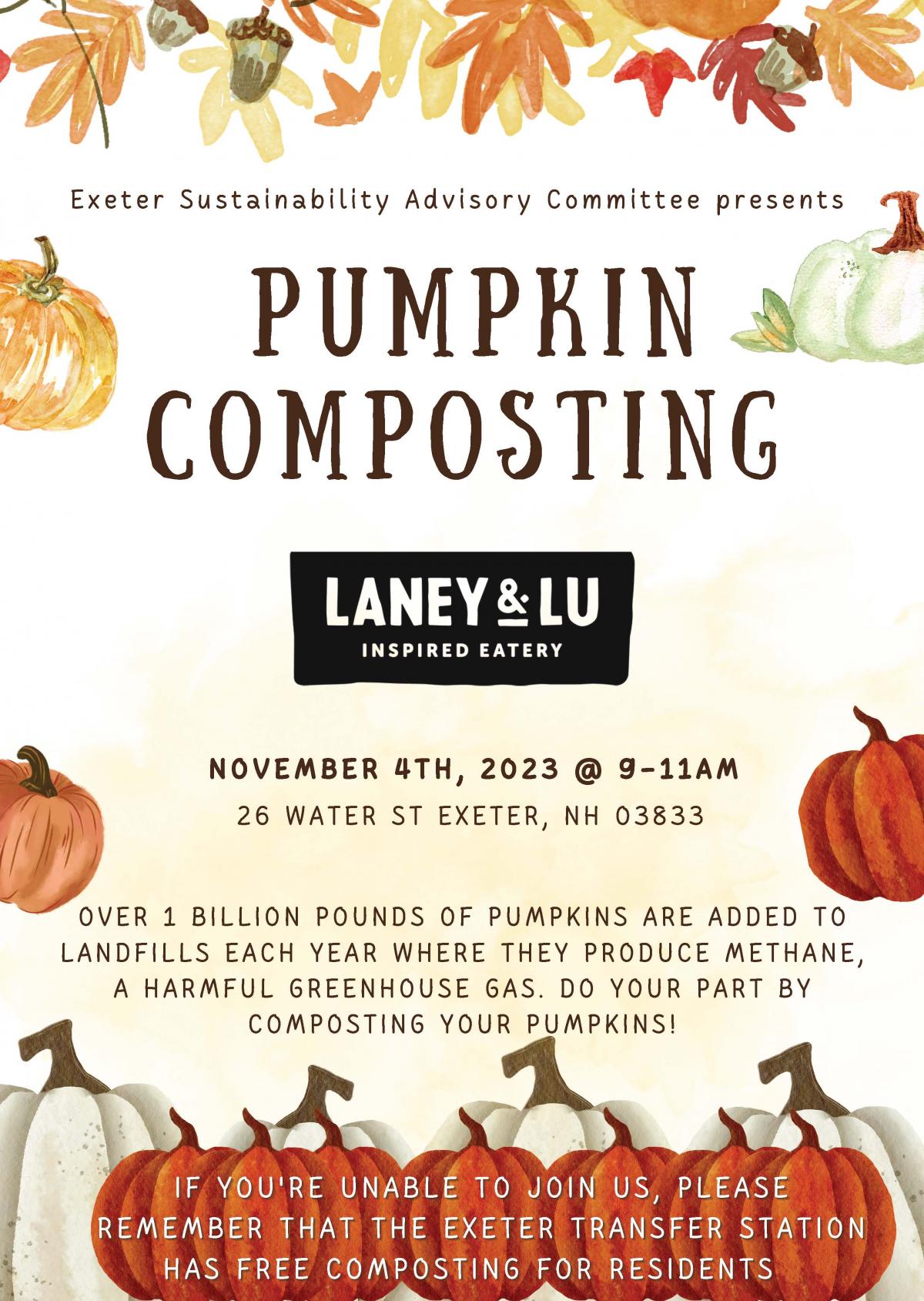 Pumpkin composting poster