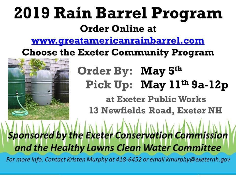 2019 Rain Barrel Sale Town Of Exeter New Hampshire Official Website
