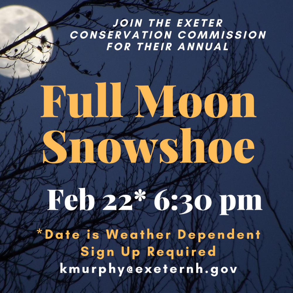 Annual Full Moon Snowshoe Town of Exeter New Hampshire Official site