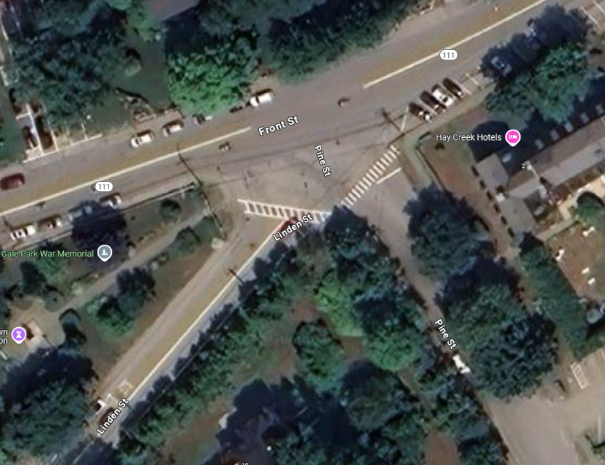 Pine Linden Front Street Intersection