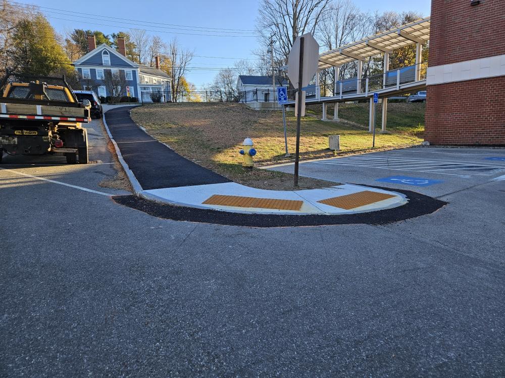 Library sidewalk