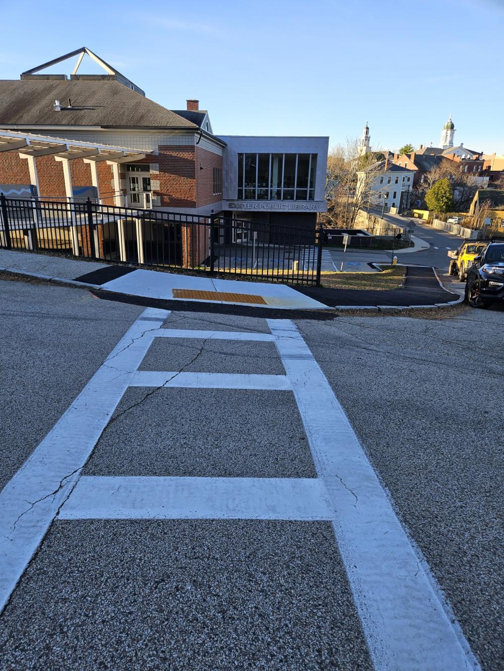 Library sidewalk