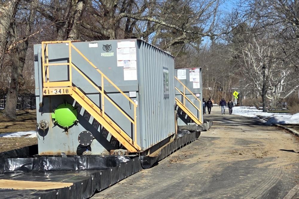 Frac tanks - Clemson Pond cleaning